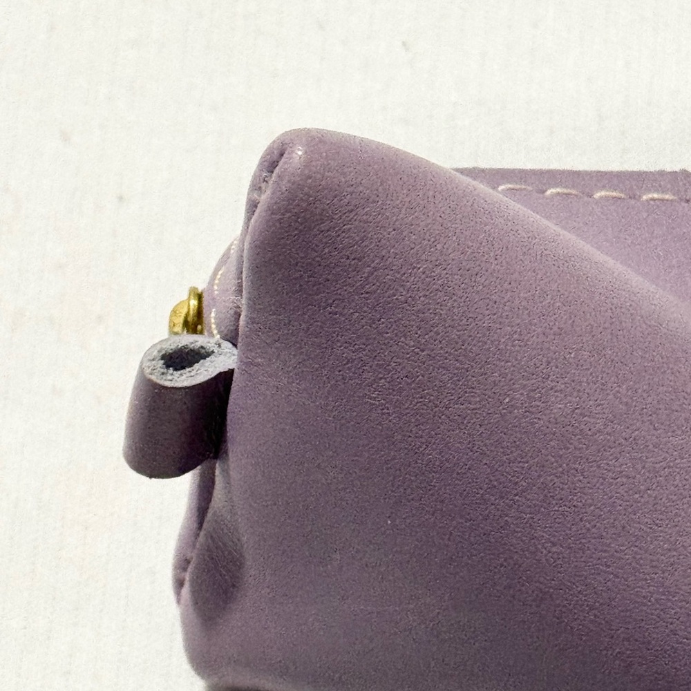 Portland Leather “Alpine” Zipper Pouch Purple - Picture 6 of 8